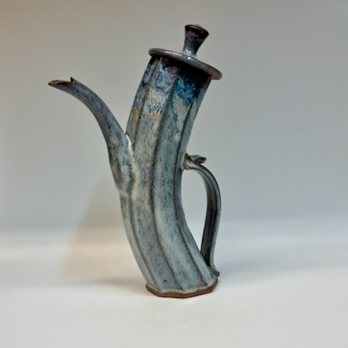 #230743 Whimsical Tea Pot Blue/Red/White $32 at Hunter Wolff Gallery
